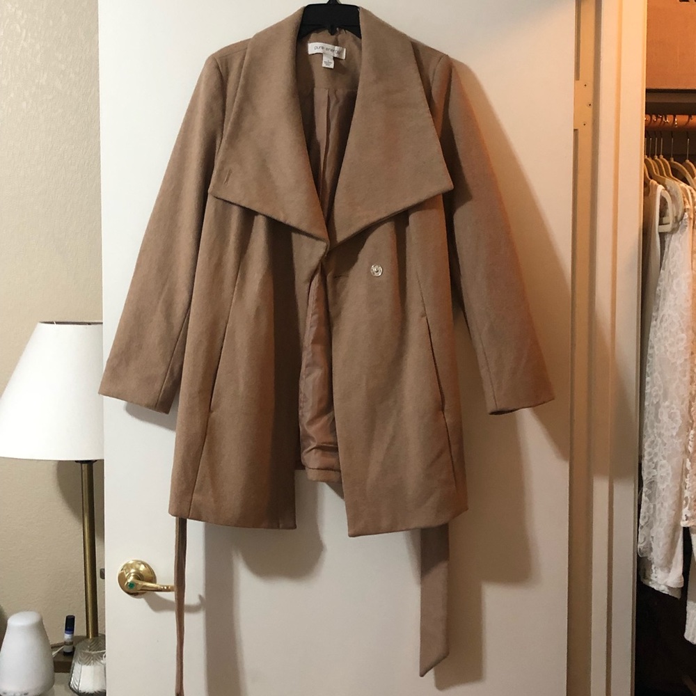 Heavy camel coat